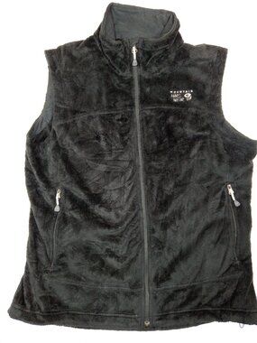 Mountain Hardwear Womens Large Monkey Woman High Loft Fleece Vest Black Zip